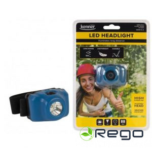 KENNER HL-16 galvas lukturis 3*AAA/ focus  pelēks