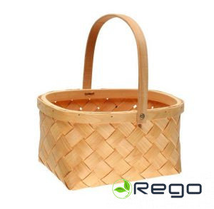 Pīts grozs ar rokturiem brūns