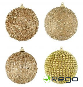 Winteria eglītes rotājums zelta 8cm mix