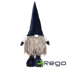 Winteria rūķis ar velveta cepuri tumši zilu 100cm