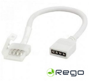 lokanais savienojums LED lentai 5050RGB krāsainai no lentas uz kontrolieri