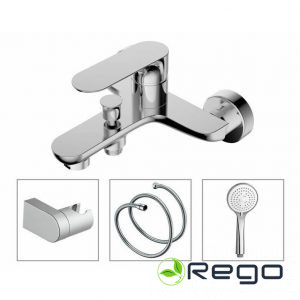 Maisītājs vannai un dušai Napoli, hroms, ar aksesuariem Vento NA39023C (352371)