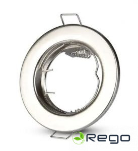 2XGU10 Cokols,satīna niķeļa krāsā apaļš