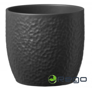 Keramikas puķu pods Boston tumši pelēks matēts 13cm