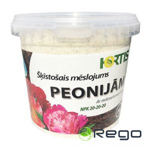 Mēslojums peonijām šķīstošais mēslojums 1kg Hortis