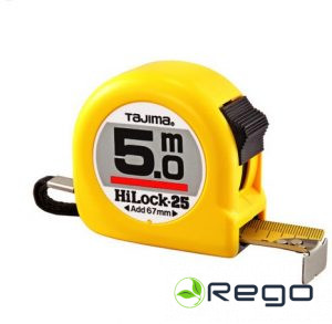 Mērlente Tajima HI Lock 5m/25mm dzeltena