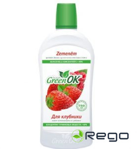 Mēslojums zemenēm ar humātiem 750ml GREEN OK