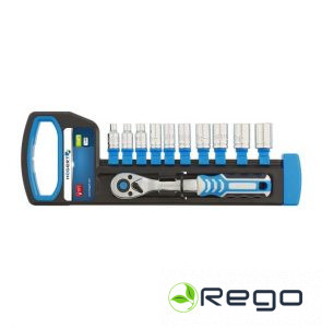 Hogert HT1R334 Muciņu kompl. 1/4" 10gab. ar atslēgu 72z