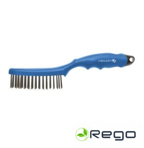 Hogert HT3B622 Rokas birste 4 rindas nerūsējoša tērauda
