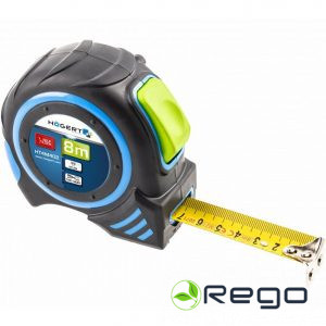Hogert HT4M402 Mērlente neilona ar magnētu 8m x 25 mm.
