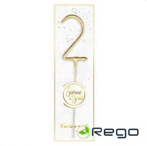 Brīnumsvece 17,5cm cipars 2