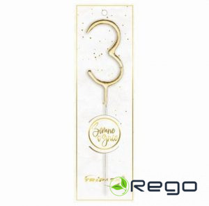 Brīnumsvece 17,5cm cipars 3