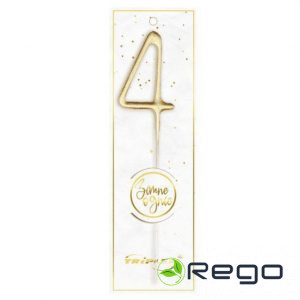 Brīnumsvece 17,5cm cipars 4