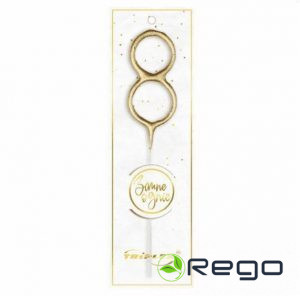 Brīnumsvece 17,5cm cipars 8