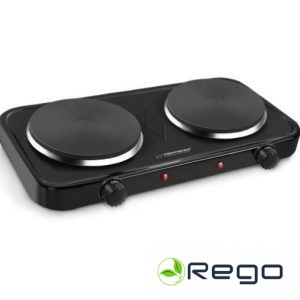 Esperanza EKH010K Elektroplītiņa ar 2 sildelementiem 2000W  MELNA