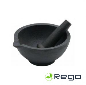 Kinghoff Javas piesta, akmens, 2 elementu komplekts, ø13x6,5cm