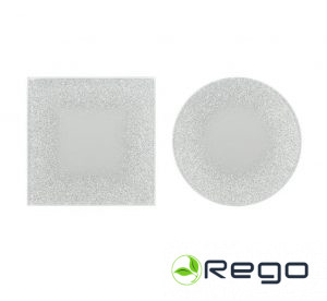 Paliktnis svecēm Gliiter sudraba 10cm