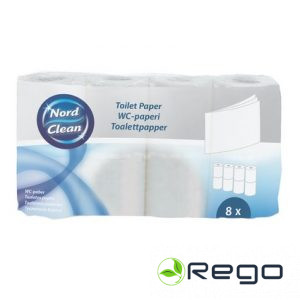 Nord Clean tualetes papīrs balts 8ruļļi