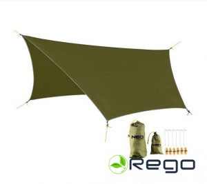 Tents 360x290 2000PU, poliesters 210T, komplektā āķi un troses