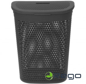 Nord Clean veļas kaste ar vāku 60L tumši pelēka