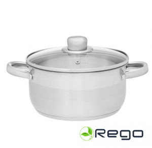 Maku Basic katls ar stikla vāku metāla 6,5L 24cm