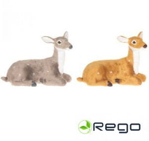 Winteria dekorācija briedis guļošs 19cm mix