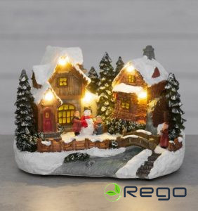 Winteria Ziemassvētku pilsētiņa ar gaismu