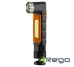 Kabatas lukturis 3W, 300 lum, 70m, LED Cree XPE + COB, IP20, 2000mAh 3.7 Li-ion
