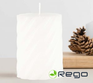 Svece spirāle 7,5x10cm balta