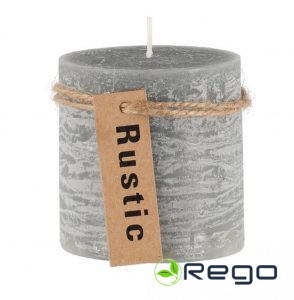 Rustik svece pelēka 7x7cm