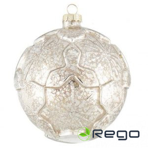 Winteria stikla eglītes rotājums sudraba 10cm