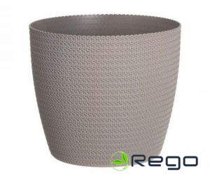 4Living puķu pods Magnolia Jersey ECO 36cm gaiši pelēks