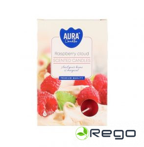 Aura aromātiskās tējas sveces 6gab Raspberry Cloud