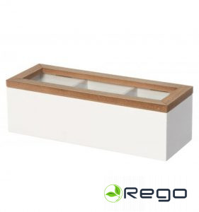 Tējas kaste ar 3 iedalījumiem