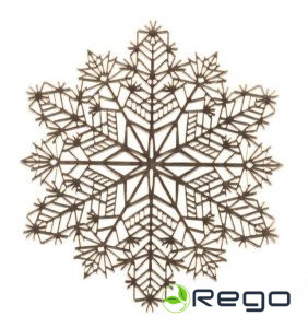 Winteria galda paliktnis Snowflake zelta 38cm