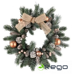 Winteria mākslīgais vainags ar džutas auklu 34cm