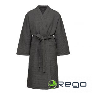 Fanni K halāts Ruutu L/XL granīta krāsā