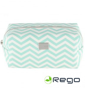 Mineas kosmētikas maks ZIGZAG zils/balts