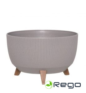 4Living puķu pods Roma Line ar kājām 40cm gaiši pelēks