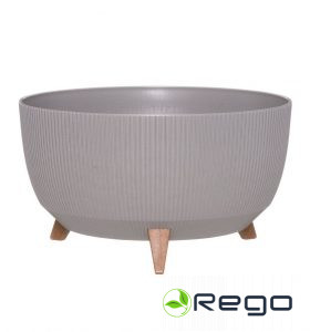 4Living puķu pods Roma Line ar kājām 47cm gaiši pelēks