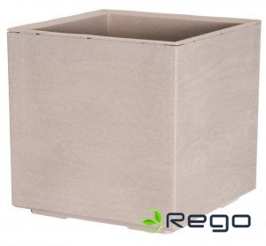 4Living puķu pods Karo Wood ECO 40x40x40cm latte