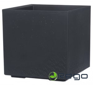 4Living puķu pods Karo Beton ECO 40x40x40cm antracīts