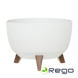 4Living puķu pods Roma Line ECO ar kājām 33cm balts