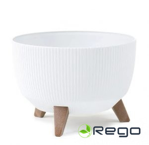 4Living puķu pods Roma Line ar kājām 47cm balts