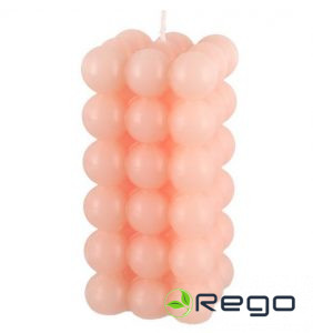 Burbuļsvece kvadrāts gaiši sarkana 12cm