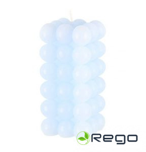 Burbuļsvece kvadrāts gaiši zila 12cm