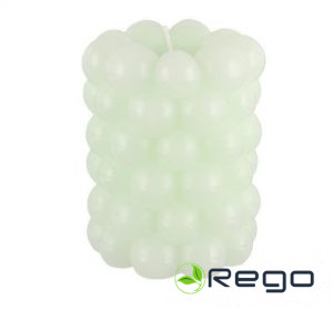 Burbuļsvece cilindrs gaiši zaļa 7x9cm