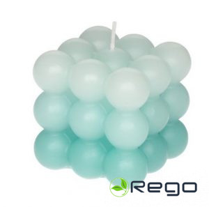 Burbuļsvece kubs 3 toņu zaļš 6cm