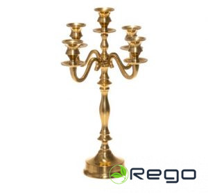 4Living svečturis zelta Aatto 5 žuburi 39,5cm