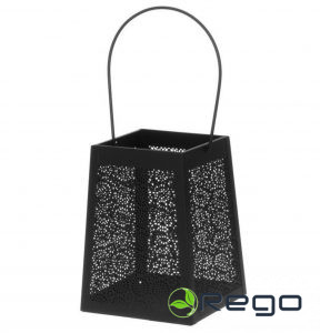 4Living laterna Hettie melna 20cm